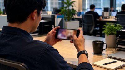 Ilustrasi peringatan phishing dengan pesan palsu yang mengatasnamakan Artis Indonesia