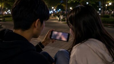 Ilustrasi peringatan keamanan digital terhadap modus phising berkedok Foto Bugil dan nama Artis Indonesia